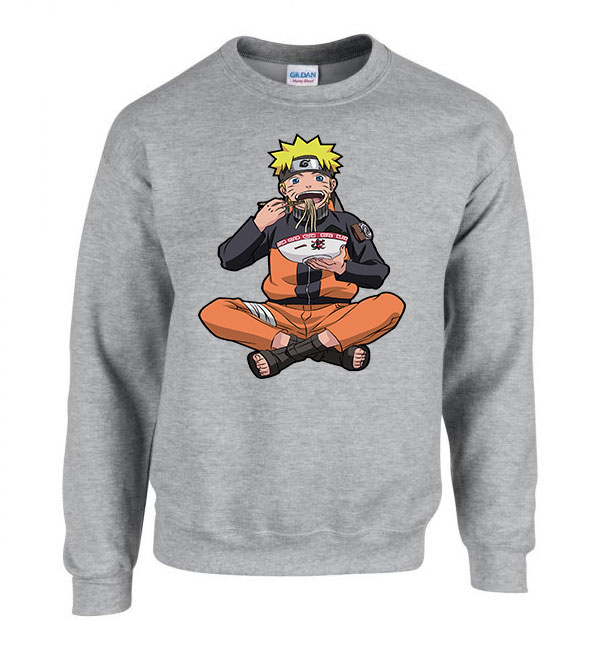 naruto Sportszürke Férfi Pulóver