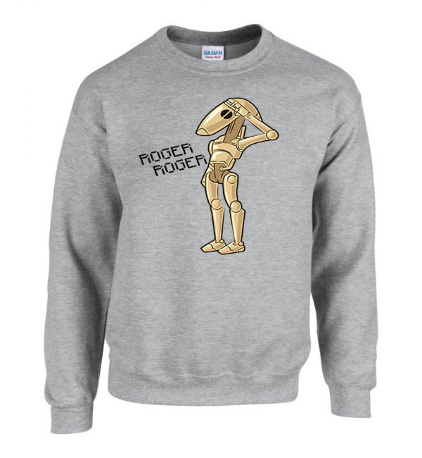 star wars roger droid Sportszürke Férfi Pulóver