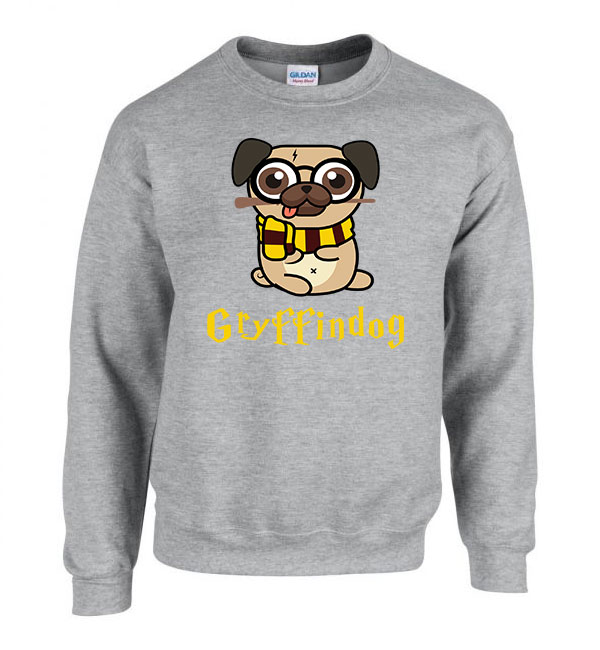 Harry Potter Kutyás Gryffindog Sportszürke Férfi Pulóver