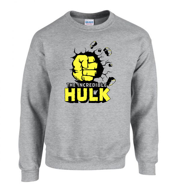 avengers bosszúállók hulk Sportszürke Férfi Pulóver