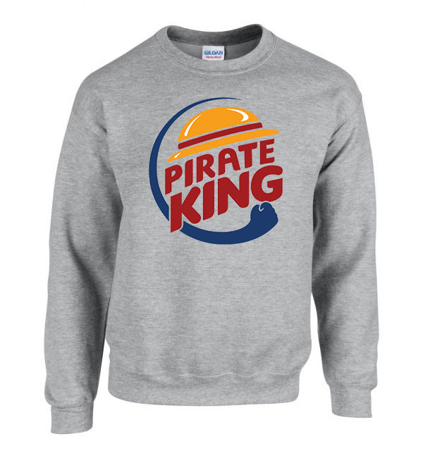 One Piece Pirate King Sportszürke Férfi Pulóver