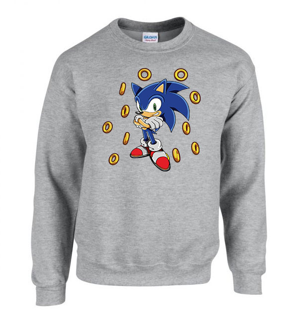 sonic a sündisznó Sportszürke Férfi Pulóver