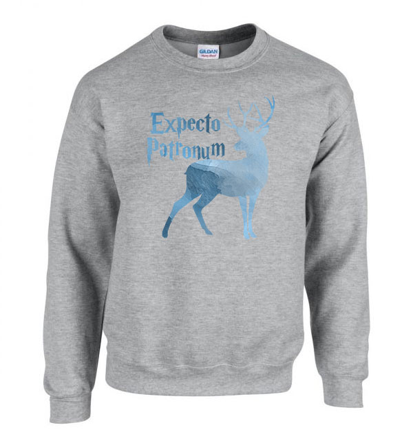 harry potter expecto patronum Sportszürke Férfi Pulóver