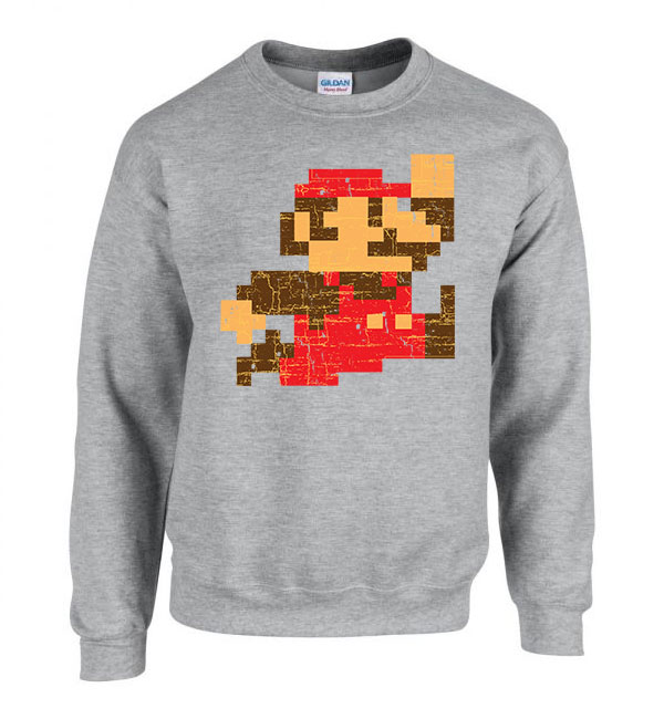 super mario Sportszürke Férfi Pulóver
