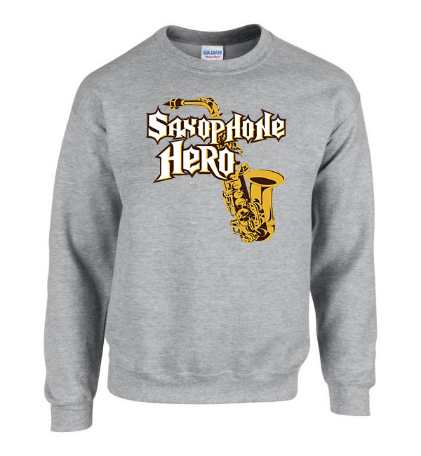 saxophone Sportszürke Férfi Pulóver