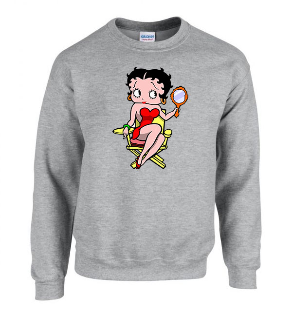 betty boop Sportszürke Férfi Pulóver