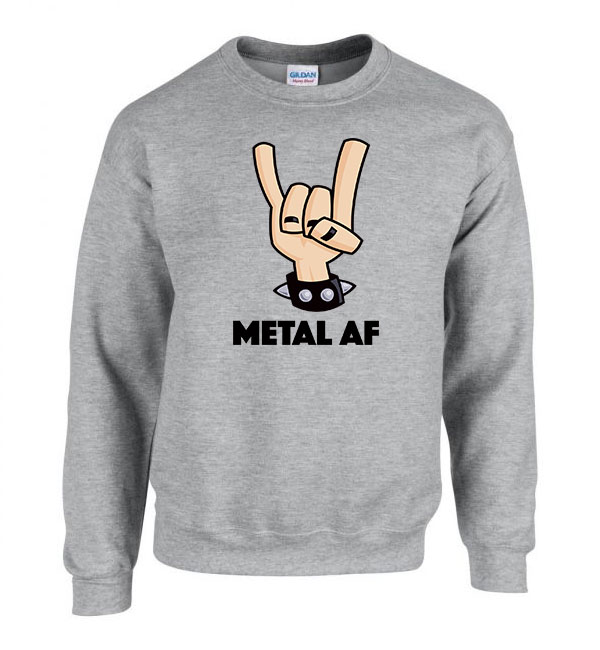 heavy metal as fuck Sportszürke Férfi Pulóver