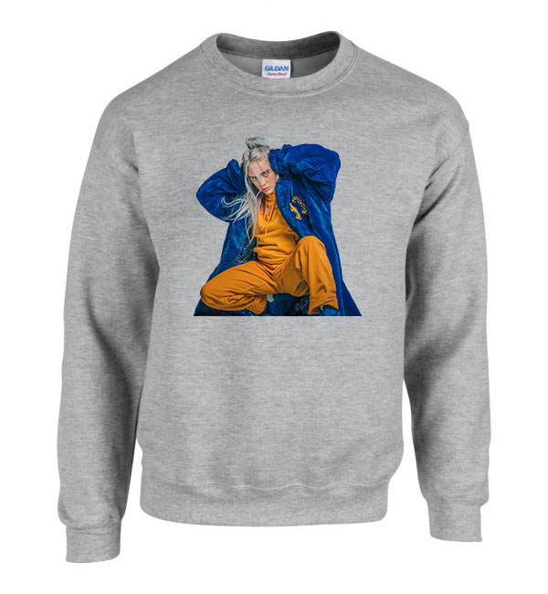 billie eilish Sportszürke Férfi Pulóver