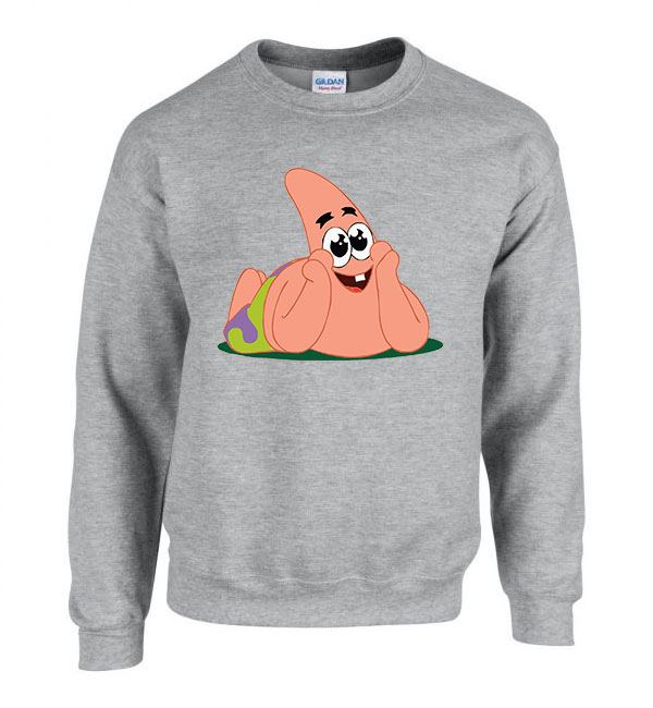 csillag patrik spongya bob Sportszürke Férfi Pulóver