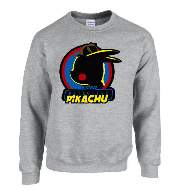 pokemon pikachu Sportszürke Férfi Pulóver