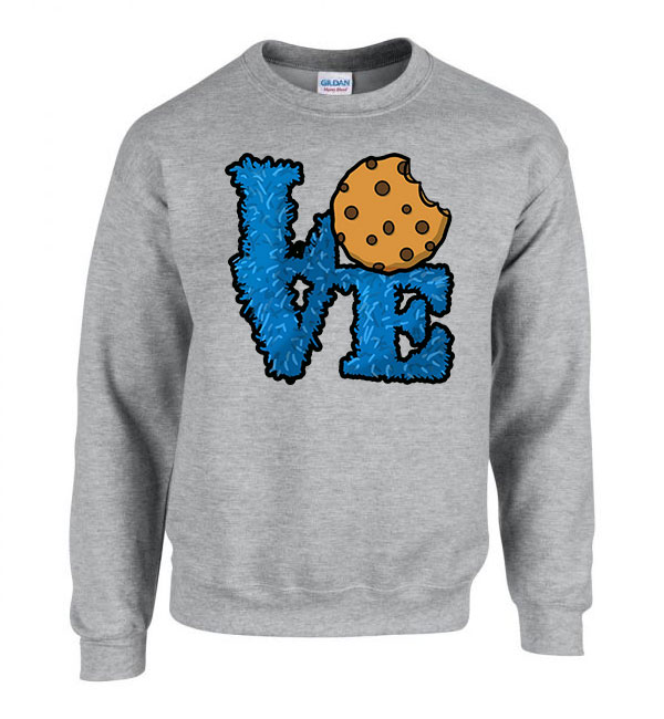 sütiszörny cookie love Sportszürke Férfi Pulóver