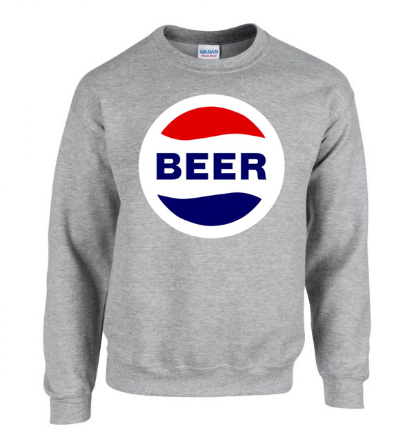 beer sör alkohol Sportszürke Férfi Pulóver