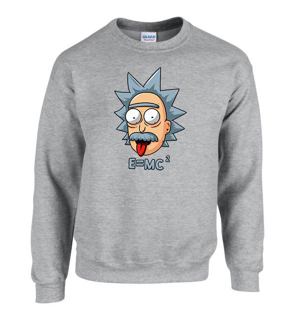 rick és morty Sportszürke Férfi Pulóver