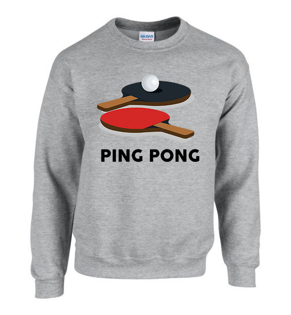 ping pong Sportszürke Férfi Pulóver