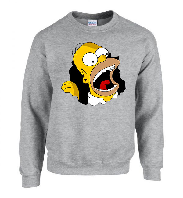 homer simpson Sportszürke Férfi Pulóver