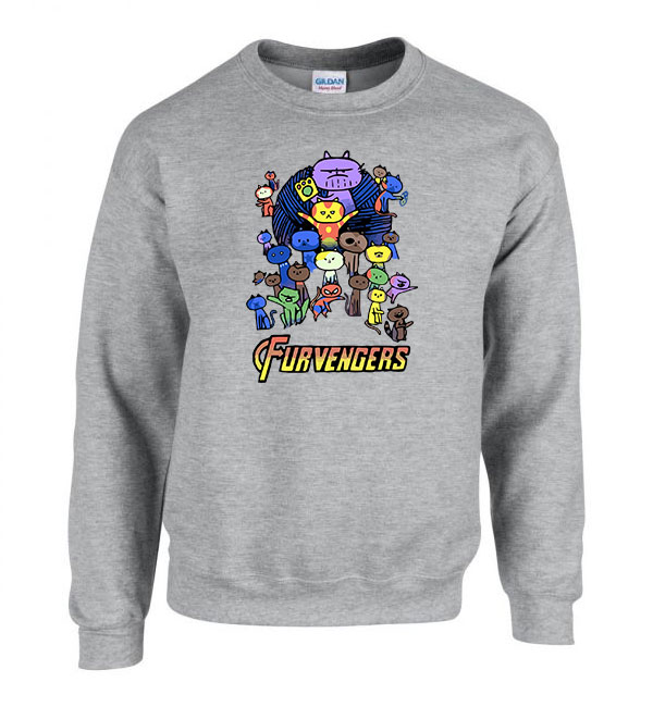 furvengers macska macskás cica cicás Sportszürke Férfi Pulóver