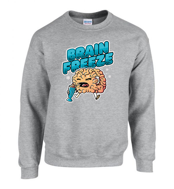 brain freeze Sportszürke Férfi Pulóver