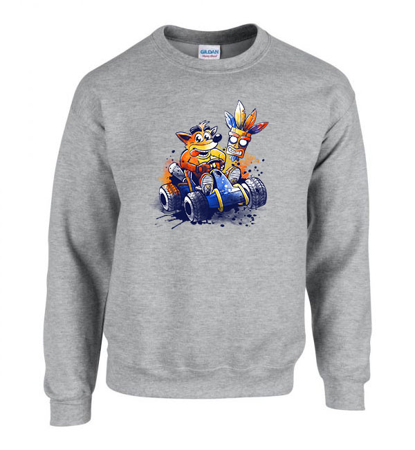 crash bandicoot Sportszürke Férfi Pulóver