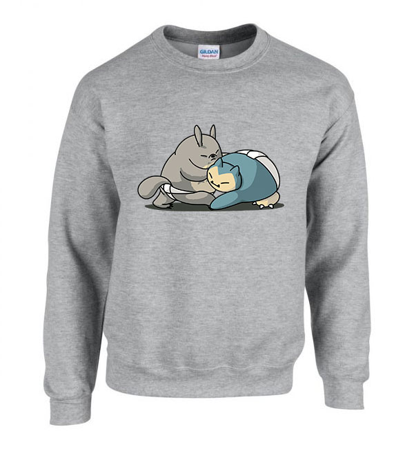 snorlax totoro Sportszürke Férfi Pulóver