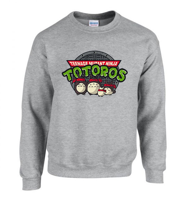 totoro totoros Sportszürke Férfi Pulóver