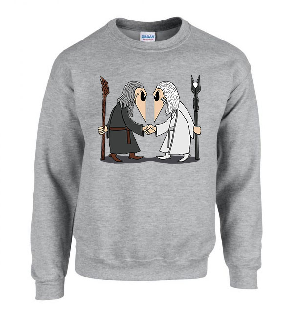 gandalf szarumán Sportszürke Férfi Pulóver