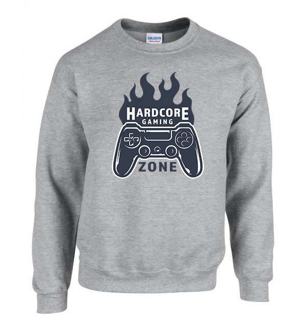 hardcore gaming Sportszürke Férfi Pulóver