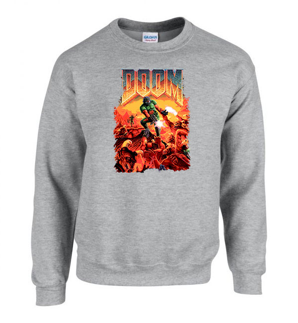 doom Sportszürke Férfi Pulóver