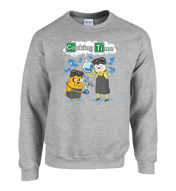 cooking time adventure time Sportszürke Férfi Pulóver