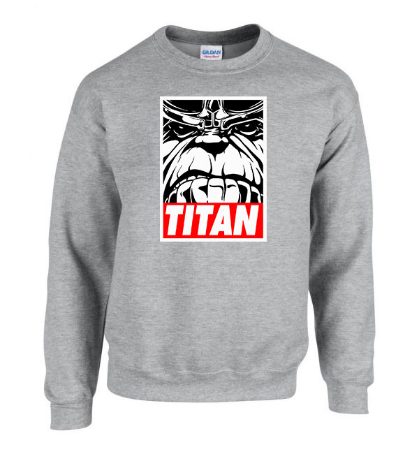 thanos titan avengers Sportszürke Férfi Pulóver