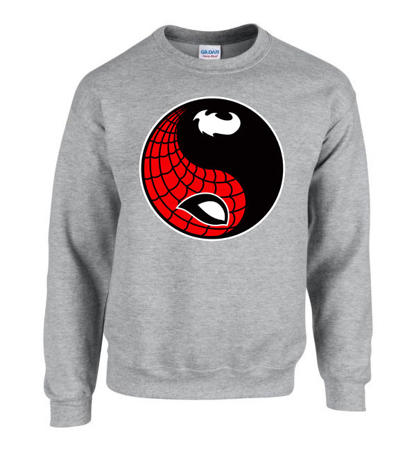 spider man yin yang venom Sportszürke Férfi Pulóver