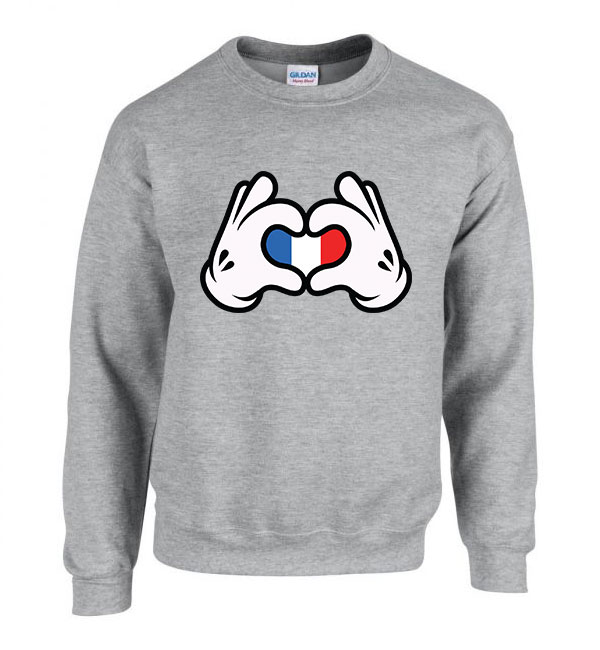 love france francia Sportszürke Férfi Pulóver