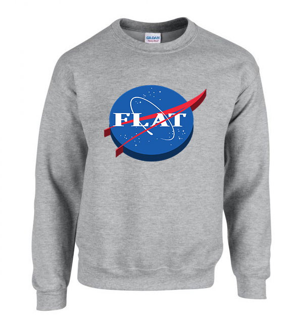 nasa logo flat humor Sportszürke Férfi Pulóver