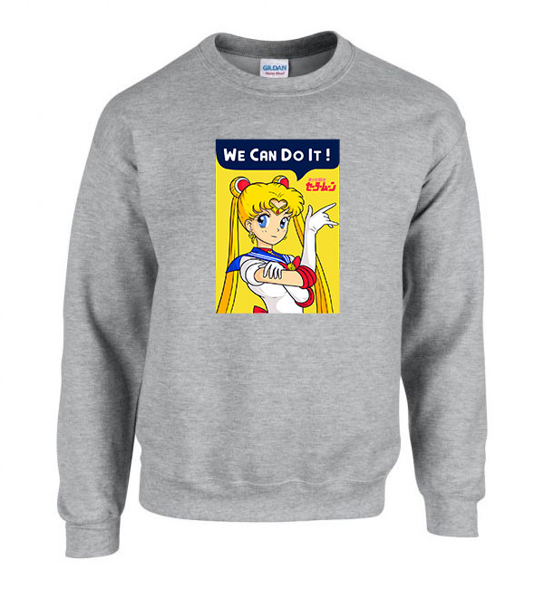 sailor moon Sportszürke Férfi Pulóver