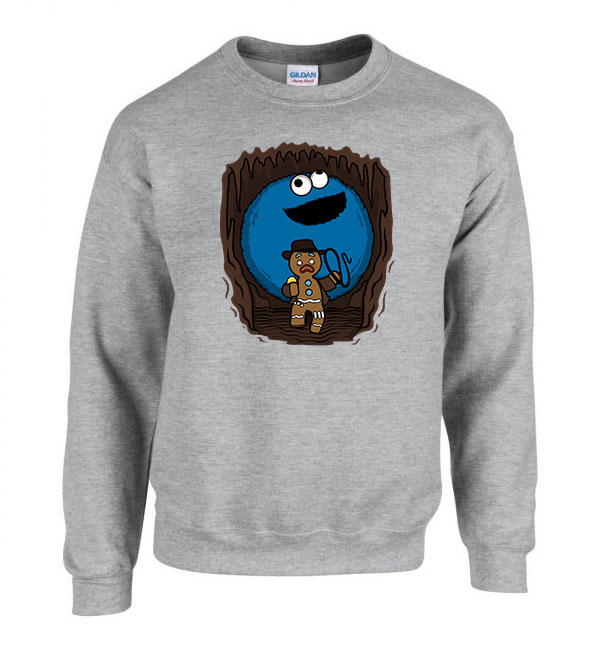 sütiszörny cookie monster Sportszürke Férfi Pulóver
