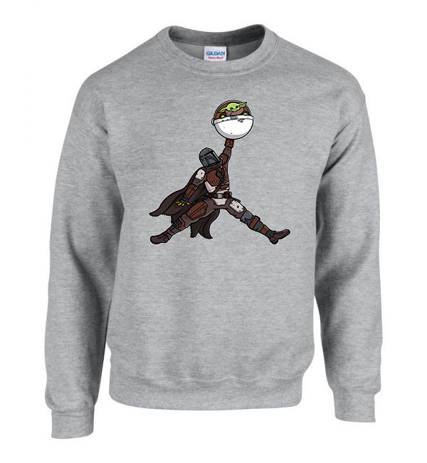 baba yoda a mandalorian the child Sportszürke Férfi Pulóver