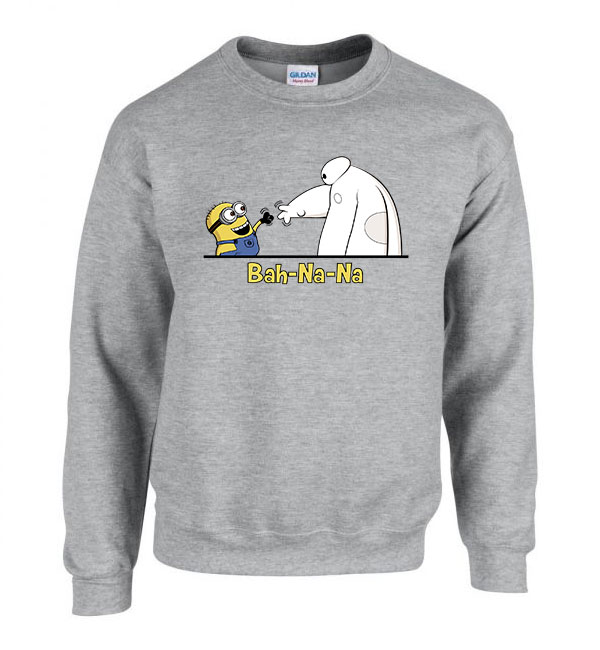banana minion minyon minyonok baymax Sportszürke Férfi Pulóver