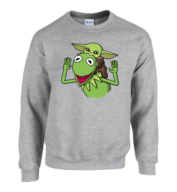 baba yoda baby yoda froggy breki béka Sportszürke Férfi Pulóver