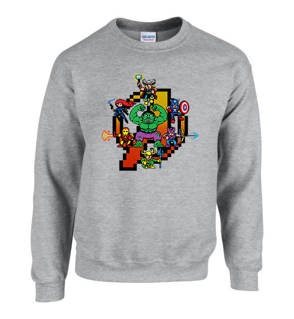 avengers bosszúállók hulk thor pókember Sportszürke Férfi Pulóver