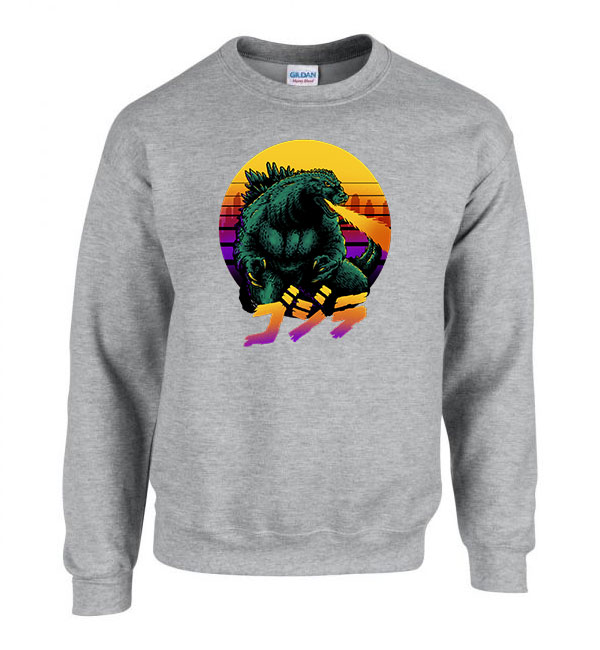 Godzilla Sportszürke Férfi Pulóver