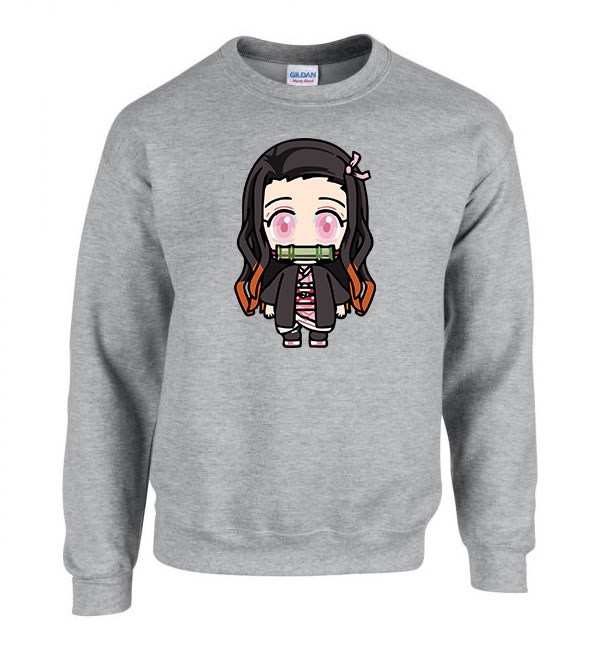 nezuko demon slayer Sportszürke Férfi Pulóver