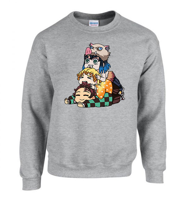 demon slayer Sportszürke Férfi Pulóver