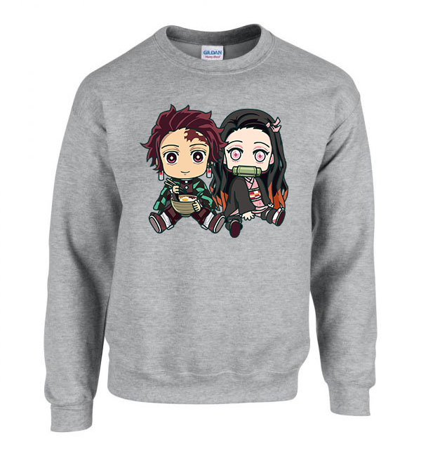 nezuko tanjiro demon slayer Sportszürke Férfi Pulóver