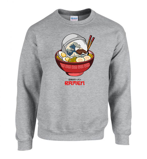 japán ramen Sportszürke Férfi Pulóver
