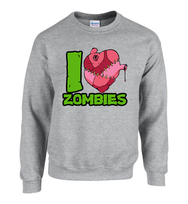 zombi zombis Sportszürke Férfi Pulóver