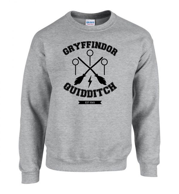harry potter griffendél kvidics quidditch Sportszürke Férfi Pulóver