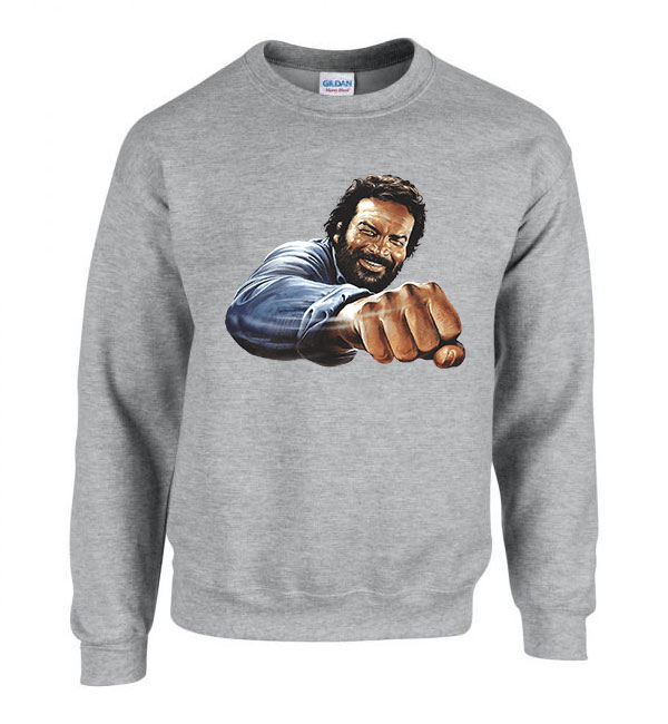 bud spencer pofon Sportszürke Férfi Pulóver