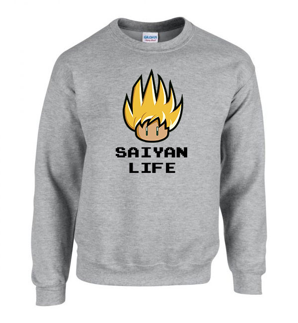 dragon ball saiyan life Sportszürke Férfi Pulóver