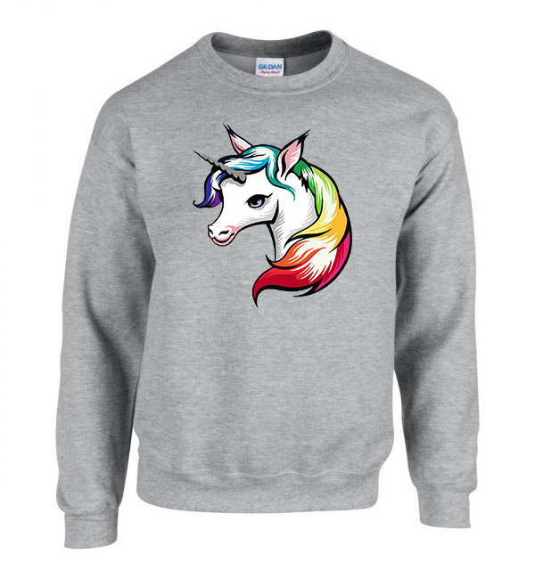 unikornis unicorn Sportszürke Férfi Pulóver