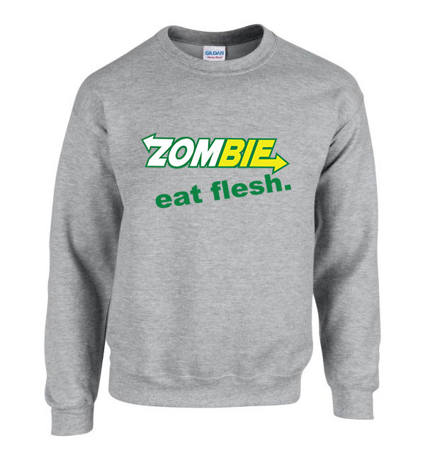 zombie zombis zombik Sportszürke Férfi Pulóver