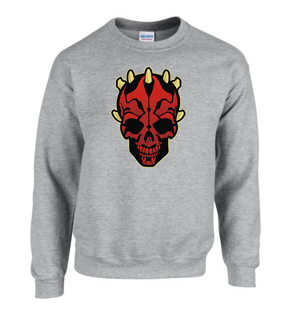 darth maul koponya Sportszürke Férfi Pulóver